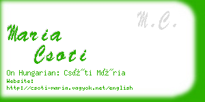 maria csoti business card